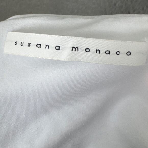 Susana Monaco Essential Crop Tube Top White Size XS NWOT Layering Stretch - Picture 7 of 8